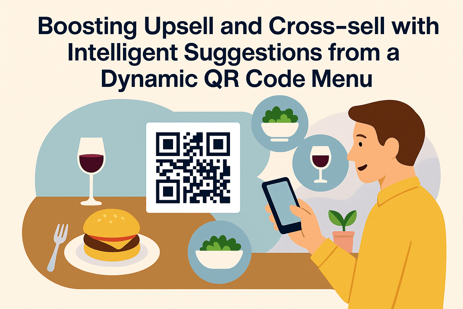 Aumenta l’upselling e il cross-selling con suggerimenti intelligenti dai menu digitali con QR code dinamici